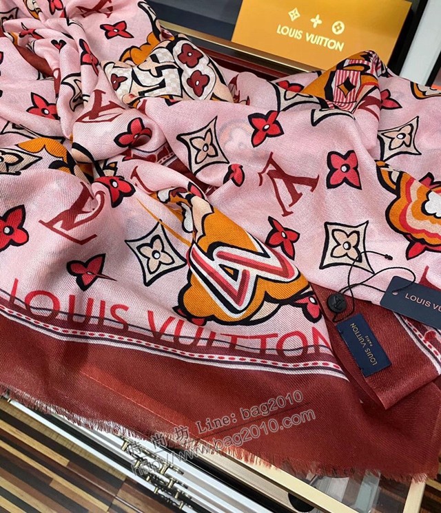 Louis Vuitton新品圍巾 路易威登戒指絨長巾披肩 LV新款羊絨長巾  mmj1557
